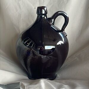 Tackett ceramic jug, rounded body loop handle are typical of designs of 40s-60s.